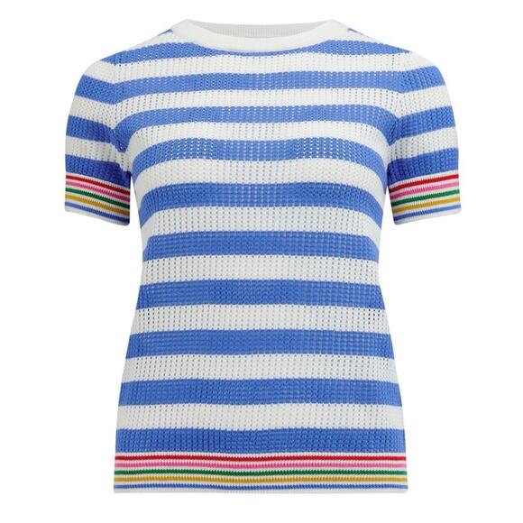 Sugarhill Brighton Arden Knit Stripe Top Womens US 12 - Picture 1 of 5